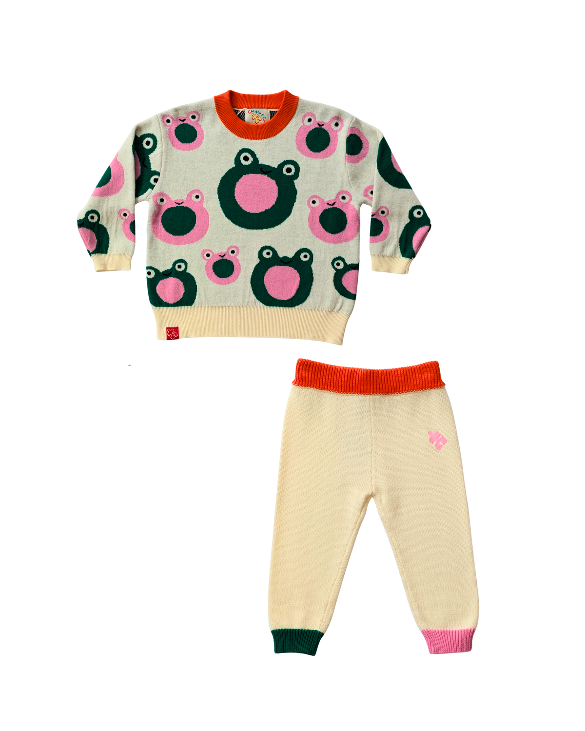 Froggy Pop Knit Set - Fairy Floss