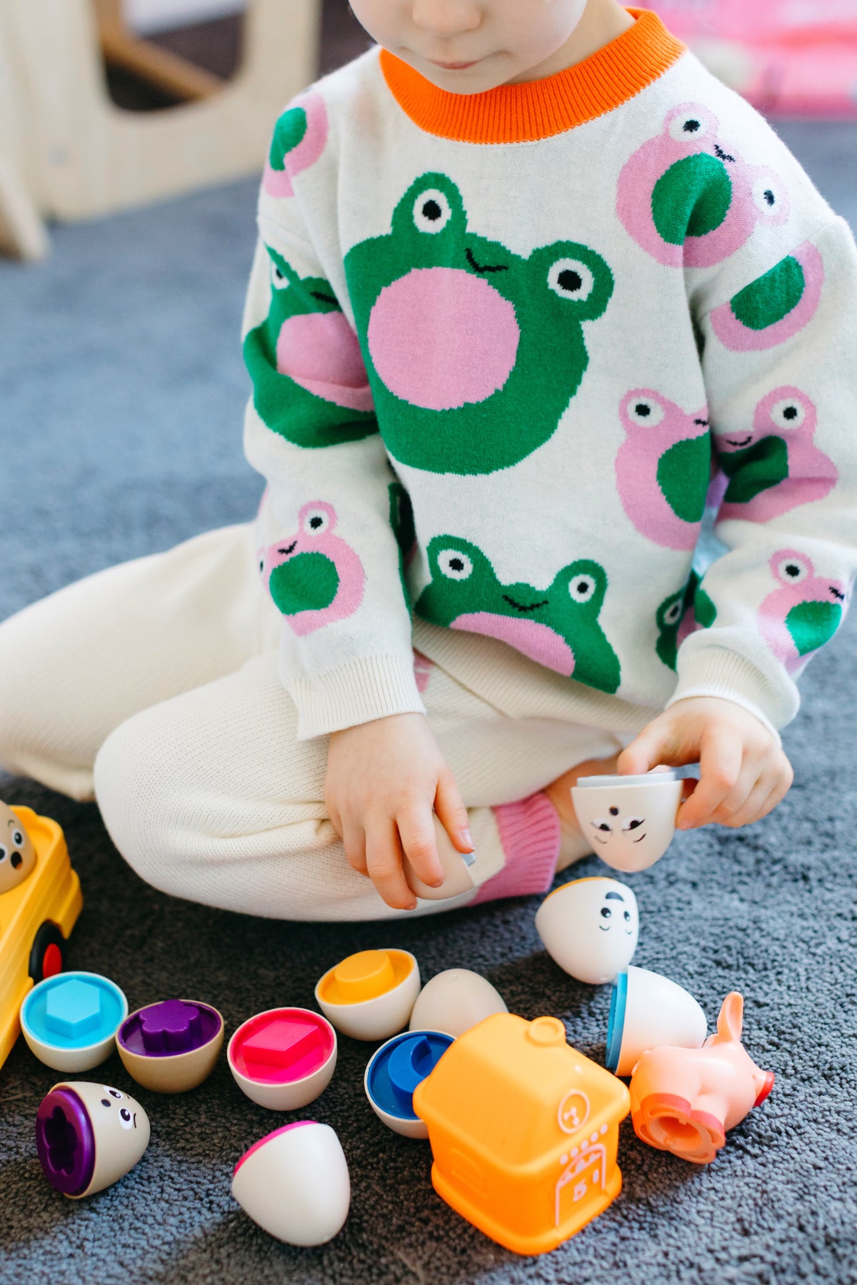 Froggy Pop Knit Set - Fairy Floss