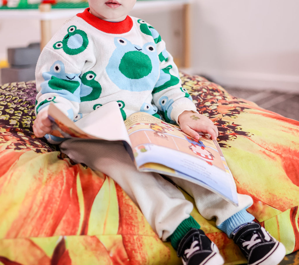 Froggy Pop Knit Set - Blue Lagoon